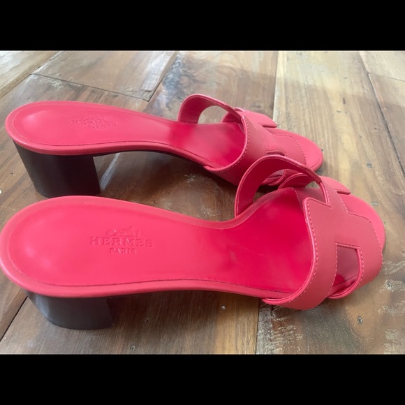 Hermes oasis sandals 38 red - Picture 4 of 6